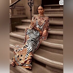 Chic Zebra and Paisley Maxi Dress